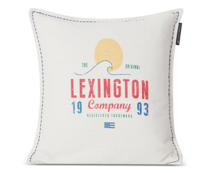 Lexington Sunset Logo Printed Cotton Canvas Dekokissenbezug 50x50