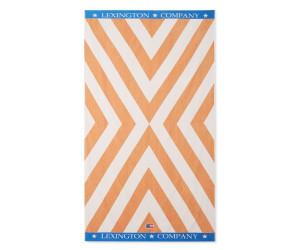 Lexington Graphic  Cotton Velour Beach Towel beige 100x180