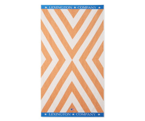 Lexington Graphic  Cotton Velour Beach Towel beige 100x180