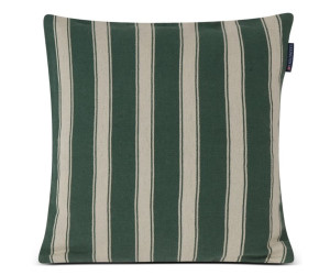 Lexington STRUCTUR Striped Linen/Cotton Dekokissenbezug grün/hellbeige, 50x50