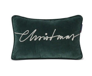 Lexington CHRISTMAS Cotton Velvet Dekokissen grün, 30x50