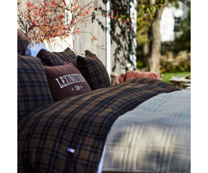 Lexington Checked Cotton Flannel Bettwäsche Brown/Dk Gray