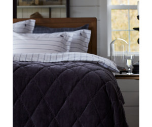 Lexington Quilted Organic Cotton Velvet Bedspread Dark Gray