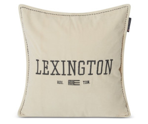 Lexington Logo Message Organic Cotton Velvet Dekokissenbezug, 50x50