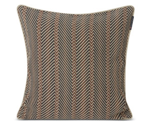 Lexington Printed Linen/Cotton Dekokissenbezug Brown/Lt Beige, 50x50
