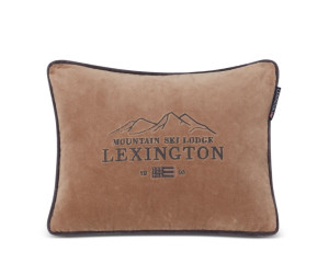 Lexington Organic Cotton Velvet Dekokissenbezug beige 50x50