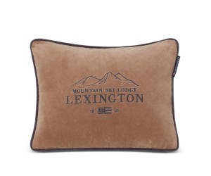 Lexington Ski Lodge Organic Cotton Velvet Dekokissen 30x40