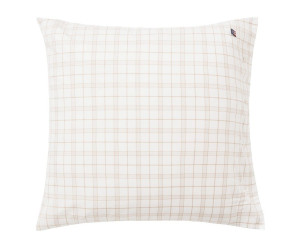 Lexington White/Beige Cecked Lyocell/Cotton Kissenbezug 80x80