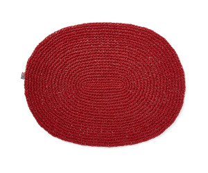 Lexington Oval Paper Straw Platzset Rot, 35x45cm