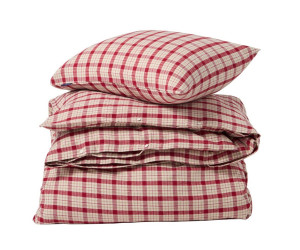 Lexington Checked Cotton Flannel Bettwäsche Rot-Beige