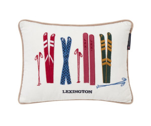 Lexington Skis and Poles Organic Cotton Velvet Dekokissen 30x40 cm