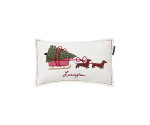 Lexington Dog Sleigh Organic Cotton Velvet Dekokissen 30x50 cm