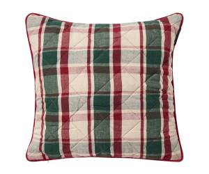Lexington Quilted Checked Linen/Cotton Dekokissenbezug, 50x50 cm