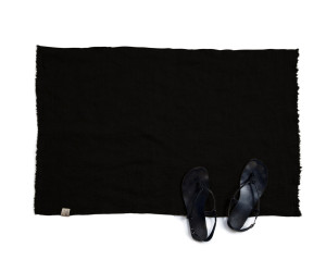 Lovely Linen Badematte RUSTIC 60x90 black