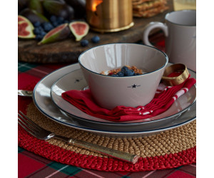 Lexington Round Recycled PAPER STRAW Tischset (Diam 38cm) beige/rot, 38