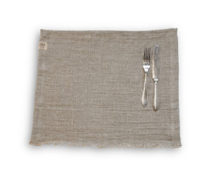 Lovely Linen Tischset RUSTIC RAW 40x50 natural beige