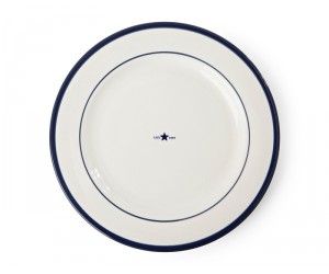 Lexington 4-er Set Speiseteller Star blau