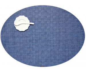 Chilewich - 4-er Set BAYWEAVE oval 36 x 49,5 cm - Blue Jean