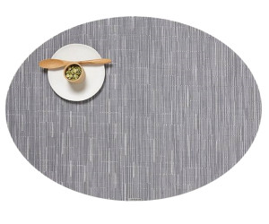 Chilewich Tischset Bamboo oval fog 2-er Set