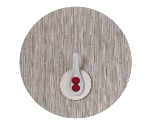 Chilewich Tischset Bamboo rund chalk 2-er Set