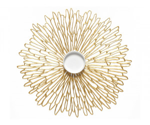 Chilewich Tischset Bloom rund gold/gilded