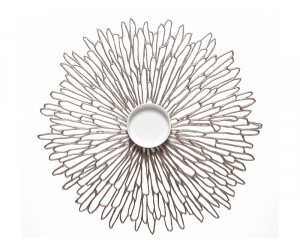 Chilewich Tischset Bloom gunmetal/silber