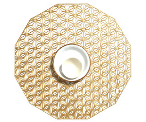 Chilewich Tischset Kaleidoscope rund brass EINZELSTÜCK