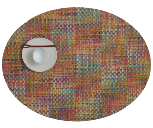 Chilewich Tischset Mini Basketweave oval confetti 3-er Set