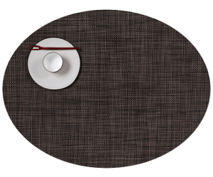 Chilewich Tischset Mini Basketweave oval walnuss dunkel 2-er Set