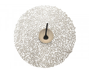 Chilewich Tischset Petal rund gunmetal 4-er Set
