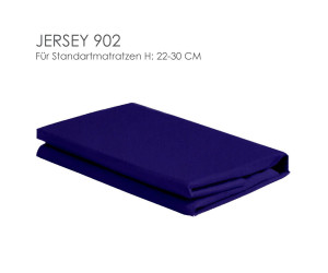 Christian Fischbacher Spannbettlaken JERSEY UNI TREND 902/ Col.868 aubergine Matratzenhöhe 22-30 cm