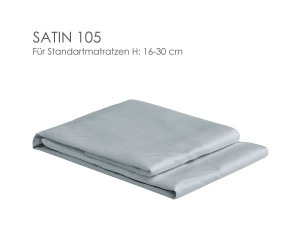 Christian Fischbacher Spannbettlaken SATIN 105/ Col.025 grau Matratzenhöhe 16-30 cm