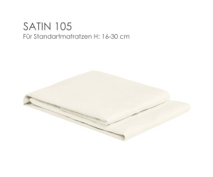 Christian Fischbacher Spannbettlaken SATIN 105/ Col.027 offwhite Matratzenhöhe 16-30 cm