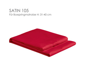 Christian Fischbacher Spannbettlaken SATIN 105/ Col.292 rot Matratzenhöhe 31-40 cm