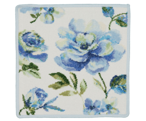 Feiler Diana white Chenille Seiftuch 30 x 30 cm (sky) EINZELSTÜCK