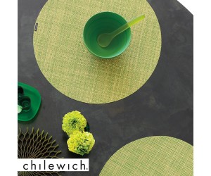 Chilewich Set Rund Mini Basketweave dill EINZELSTÜCK