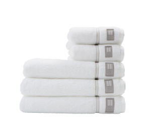 Lexington Handtuch Hotel Towel weiß/beige