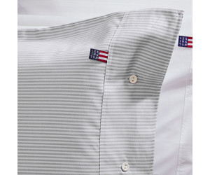 Lexington Bettwäsche Authentic Pin Point Oxford grau/weiß