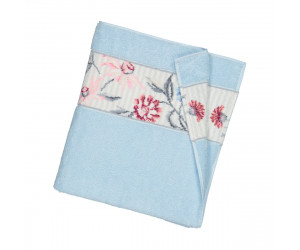 Feiler Frottierserie Chelsea Border Chenille in hellblau -502