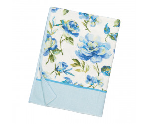 Feiler Frottierserie Diana white Chenille in sky-pool -222-229