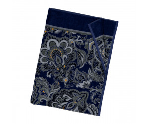 Feiler Frottierserie Djamal Chenille in marine-grau -221-212