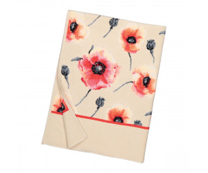 Feiler Frottierserie Klatschmohn Chenille in muschel-coralle -146-113