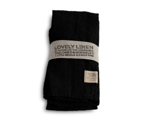 Lovely Linen Servietten LOVELY 45x45 schwarz 4er - Set