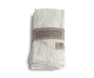 Lovely Linen Servietten LOVELY 45x45  weiß 4er - Set