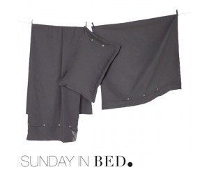 Sunday in Bed Bettwäsche Solid Colour graumeliert