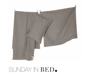 Sunday in Bed Spannbettlaken Solid Colour taupe 90x200 cm EINZELSTÜCK