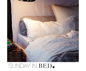 Sunday in Bed Bettwäsche Washed Linen weiß