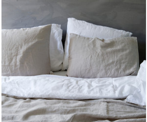 Passion for Linen Materialmix  Bettwäsche Belle sand/weiß