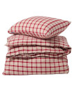 Lexington Checked Cotton Flannel Bettwäsche Rot-Beige