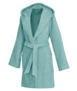 Weseta Damen Kapuzenbademantel kurz Dreamflor Arctic Green (12)